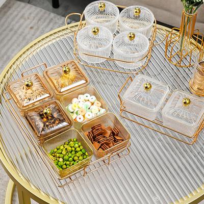 Nut And Candy Serving Tray with Lids Fruit Plate Plastic Compartment