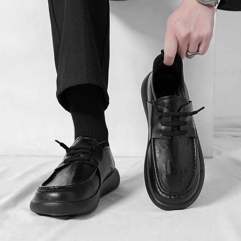Fashion Men Business Shoes Mens Leather Loafers Luxury Brand Breathable Soft Men Casual Shoes Male Lace Up Shoes Moccasins