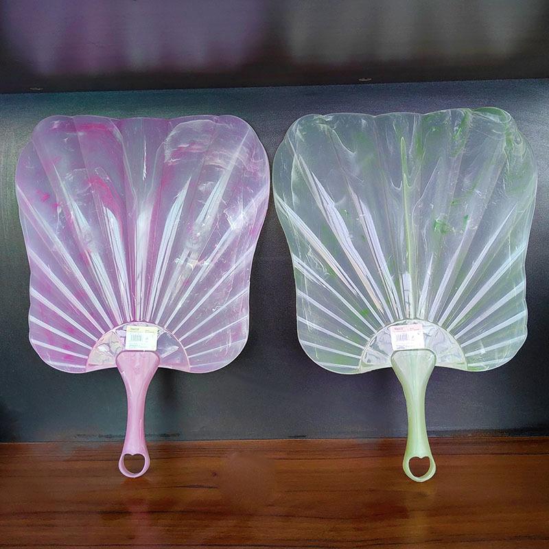 Summer Plastic Portable Fan  Chinese Hand Cranked Fan Cool Breeze Performance Dance Party Pography Props Fan