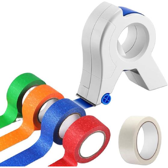 Masking Paint Tape Applicator, Portable Masking Paint Tape Dispenser Cutter Tightly Seals Tape onto Various Surfaces for Painting Trim Door Frames