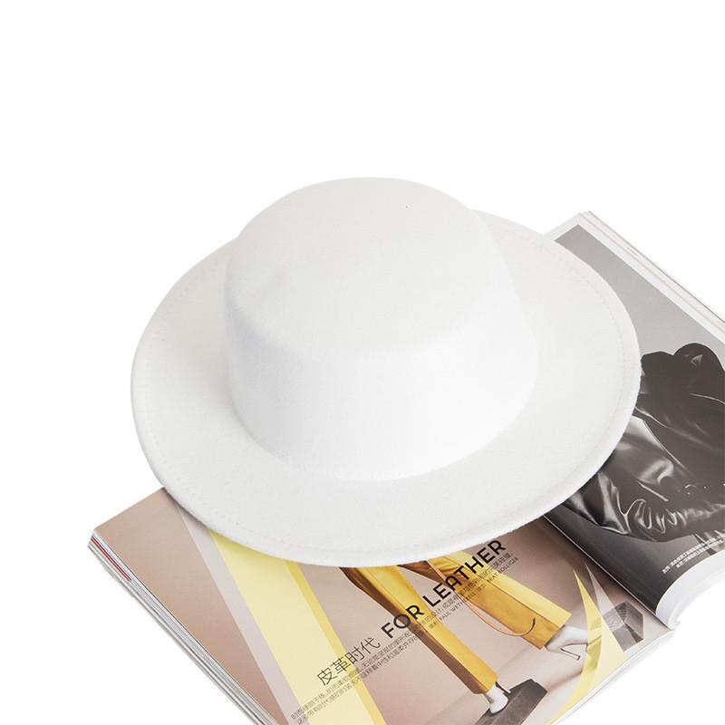 

Elegant Wool Felt Fedora Hat For Men And Women With Wide Brim And Warmth For Outdoor Travel белый