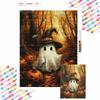 Cute Ghost Pumpkin Halloween 5D DIY Diamond Art Painting Kit Home Wall Decor Handmade Gift Craft Full Drill Art Supplies Set