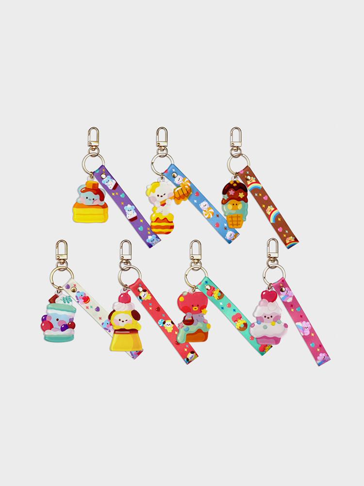 Line Friends BT21 Minini Acrylic Strap Keyring RJ
