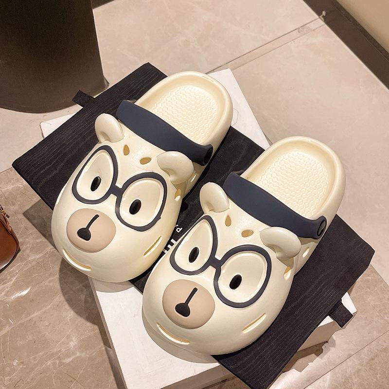 Fashion 2025 Cute Cartoon Dog Platform Slippers For Women Fashion Clogs Summer Garden Shoes Thick Sole Sandals Girls Home Street Slides