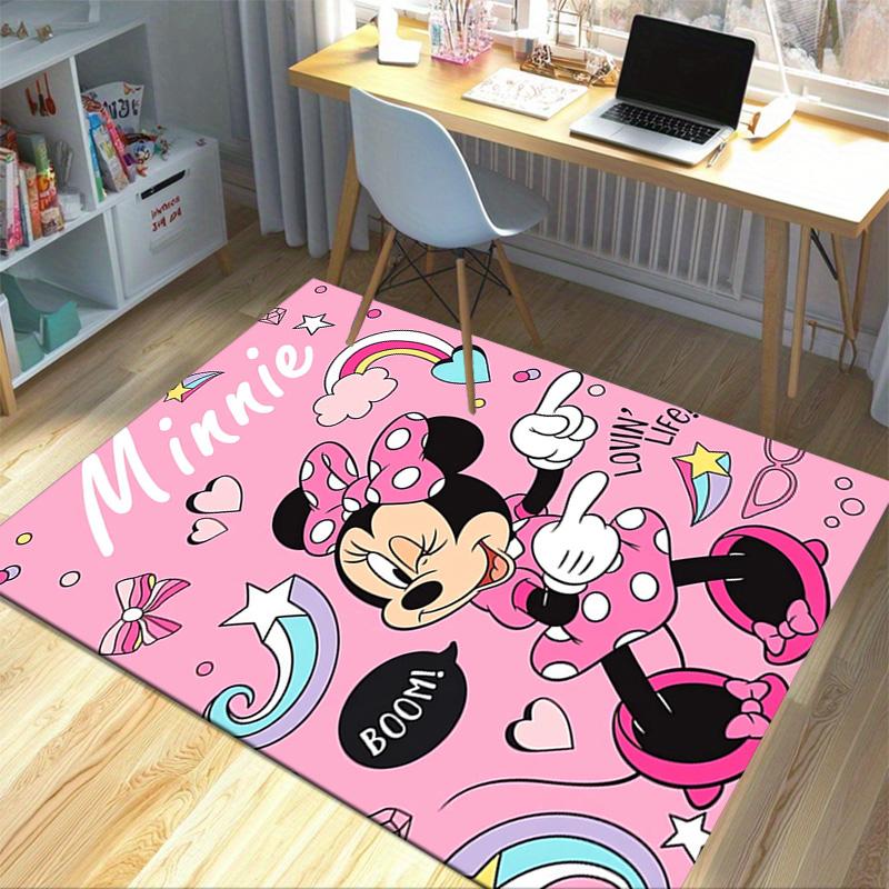 Minnie Mouse Adventure Carpet For Playroom Bedroom Living Room Sofa Home Decorkids Game Area Rug Nonslip Floor Mat