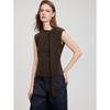 ELLE Tie-Strap Stand Collar Sleeveless Top