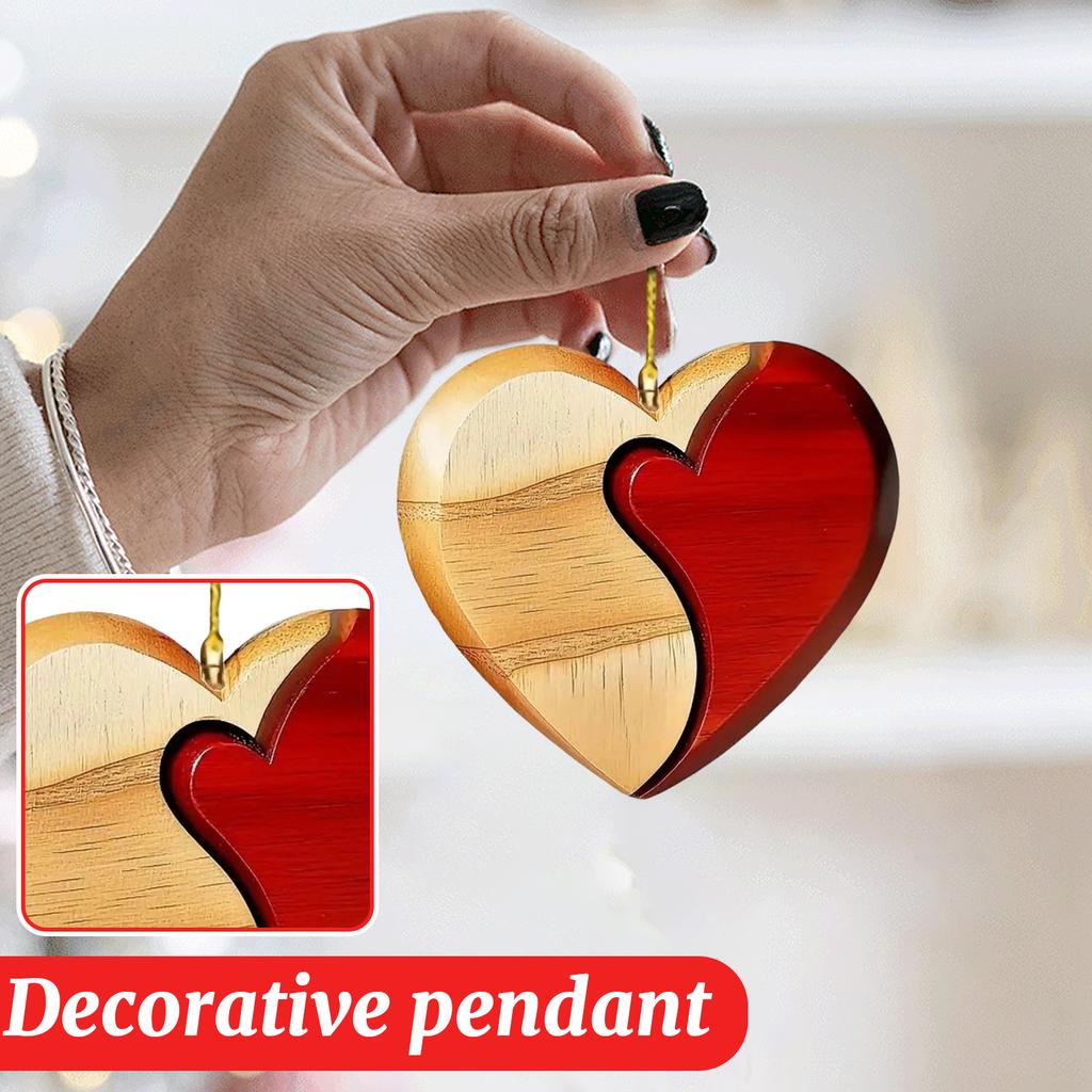 2DWooden Heart Valentine's Day Gift Vintage Home Decoration Crafts Wedding Decoration Venue Layout