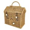 Picnics Basket Handled Woven Rattan Portable Designs for Outdoor Gatherings Home Storage Creative House Shape Baskets