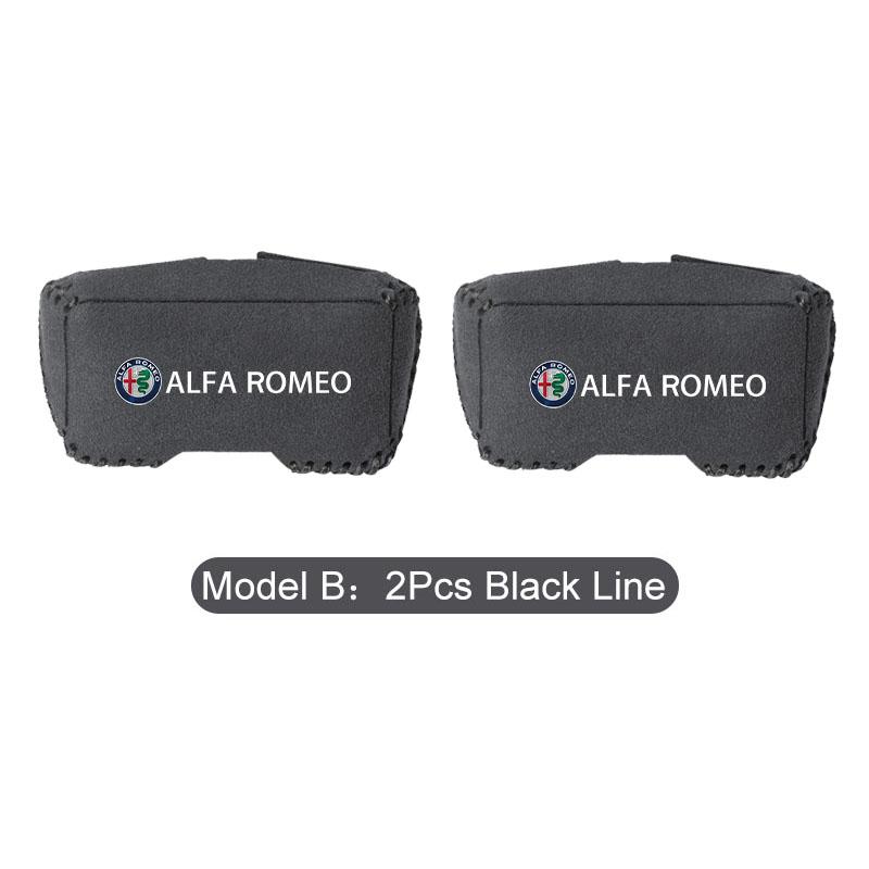 2026 Hot Alfa Romeo Car Seat Belt Buckle Suede Wear Resistant Protector Cover For Alfa Romeo 4C 159 166 Spider Giulia Giulietta