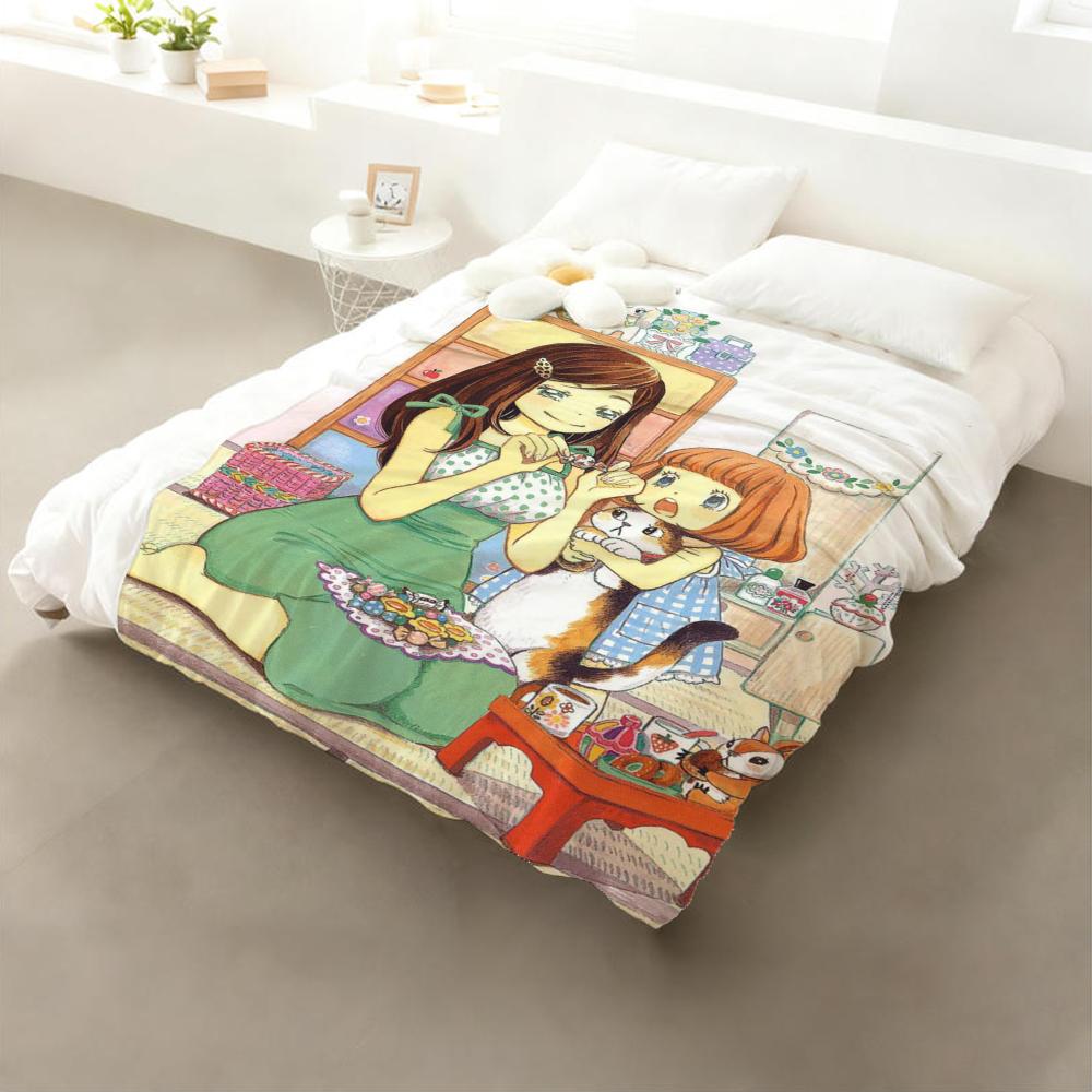 Anime March Comes In Like A Lion Throw Flannel Throw Blanket: Soft Kid-Friendly Warm Anti-Static All Season Washable Couch