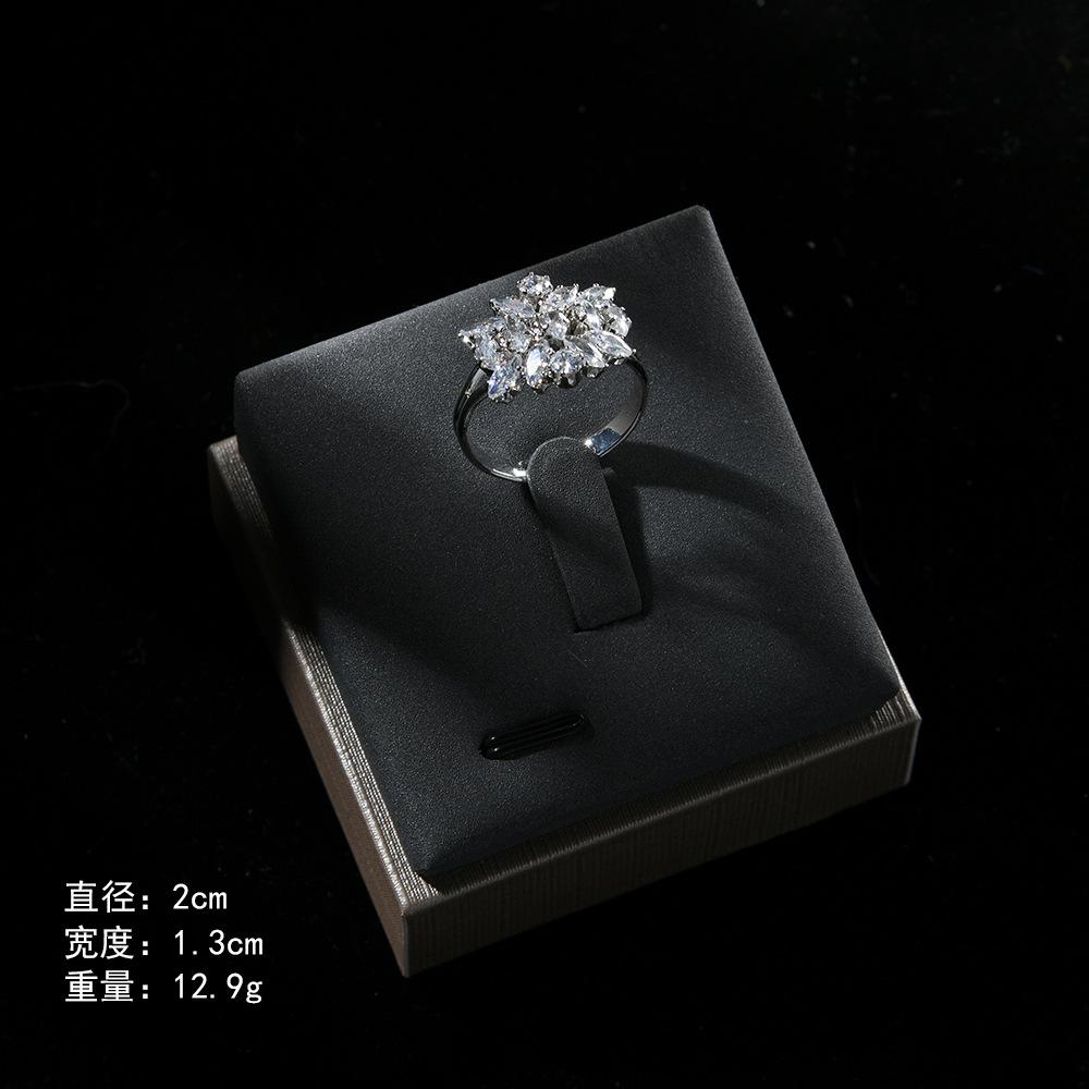 Bridal Light Luxury Jewelry Set, Zircon Necklace Earrings Four-piece Women's Dinner Jewelry Accessories