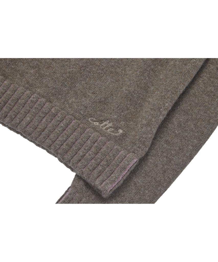 Kkotte Classic Two-Tone Rib Knit (Brown)