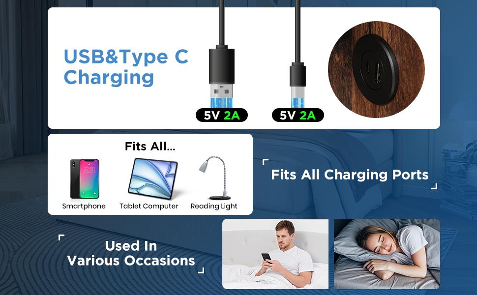 Double Bed with Wireless Charging USB C, Upholstered Bed Frame 160x200cm, Bed Frame with Storage Slatted Frame made of Wood-Grey Cotton (No Mattress)