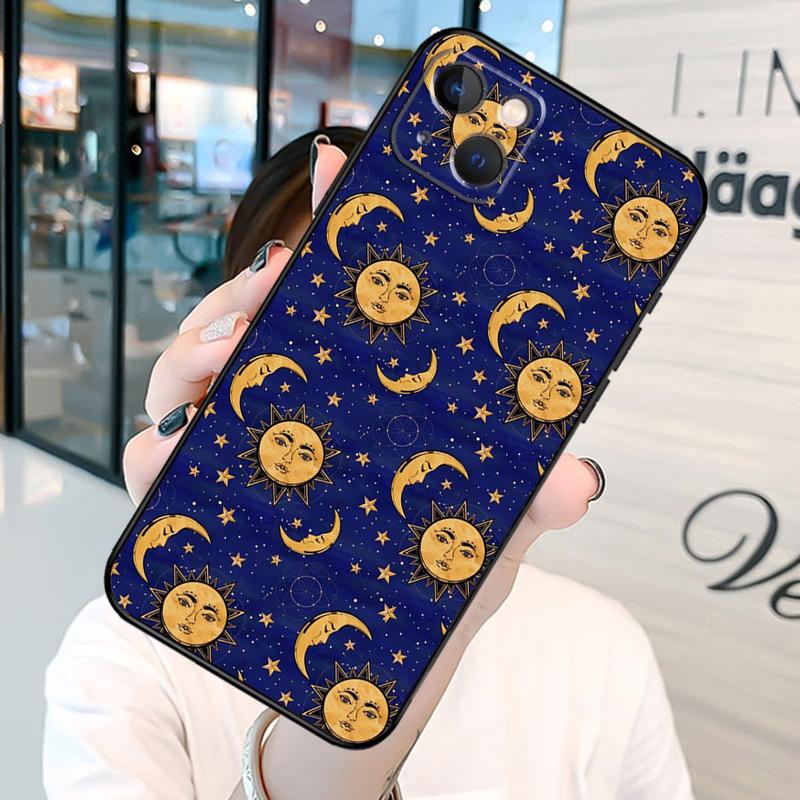 Sun Moons Star Signs Astrological Celestial Phone Case For iPhone 13 12 11 14 15 16 Pro Max Plus XR X XS MAX Back Cover
