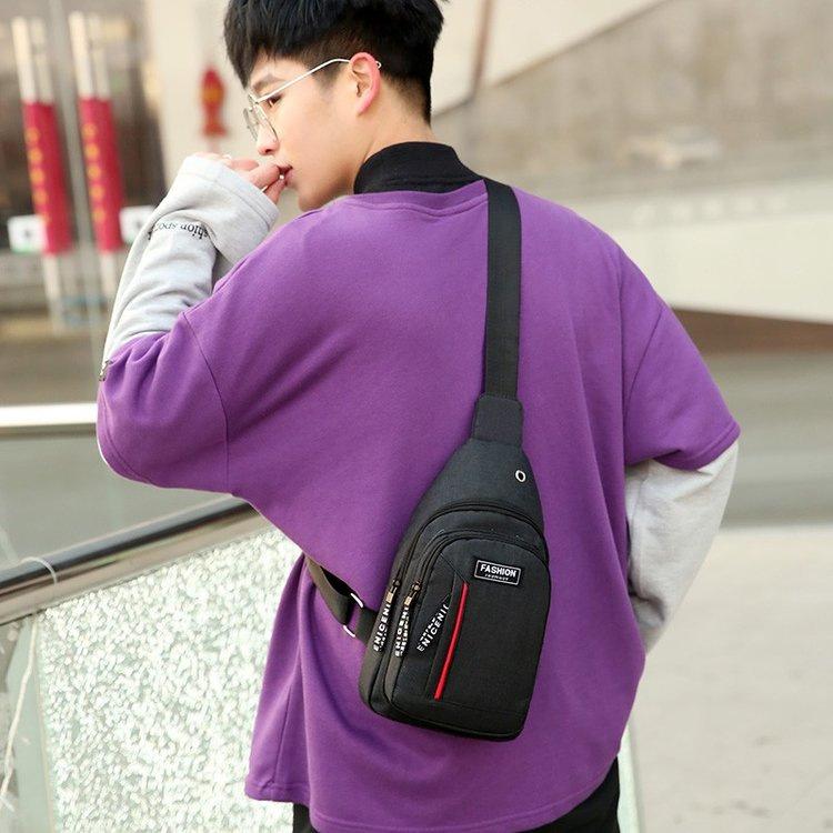 New men's breast bag, casual hiking multi-purpose chest shoulder messenger bag men's backpack