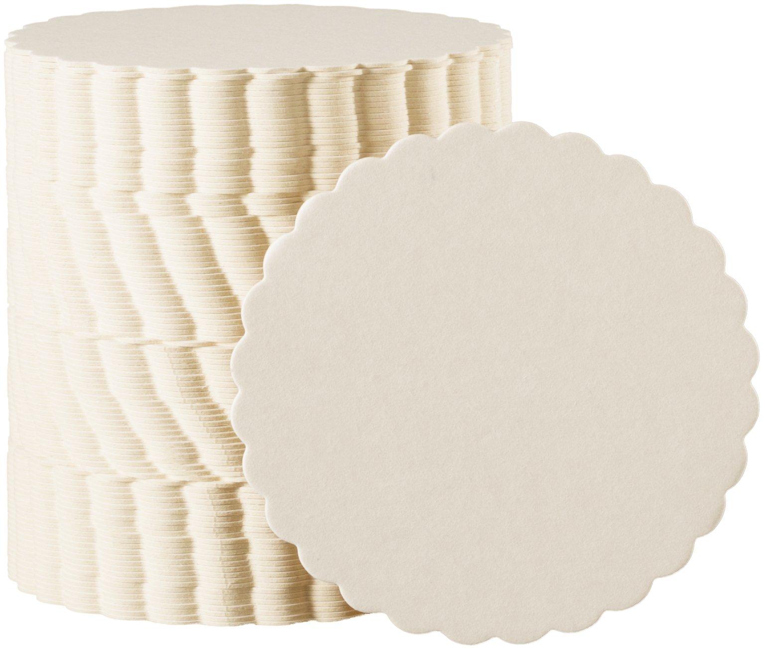 

Matsuyama Paper Coaster Cream Kikumaru Shape sheets 90/1mm 1,000 вершковий