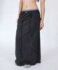 Holpeipeo Layered Check Maxi Skirt (Charcoal)