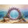 Blue Underwater World Photography Background Ocean Undersea Coral Castle Shells Kid Birthday Party Decor Portrait Photo Backdrop