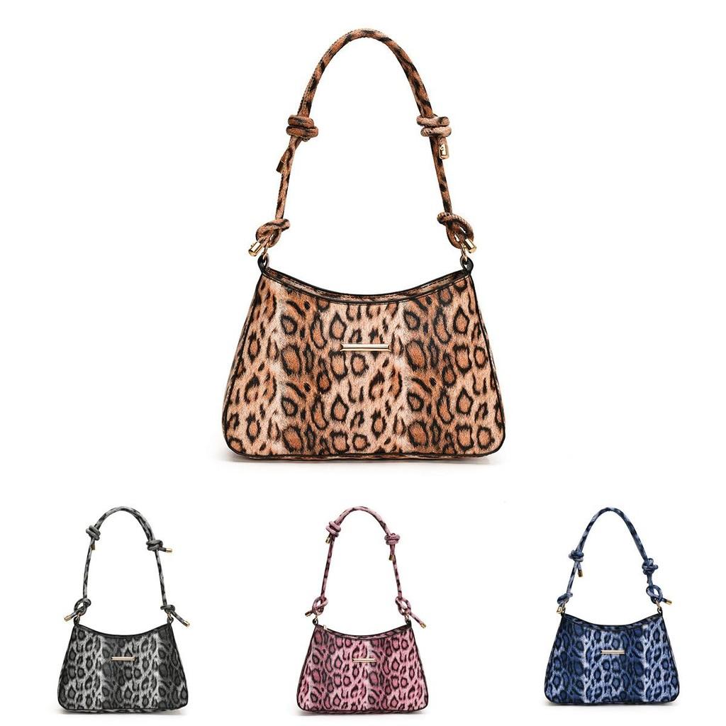 Fashionable Leopard Print Handheld Small Square Bag For Women In Chic Urban Style