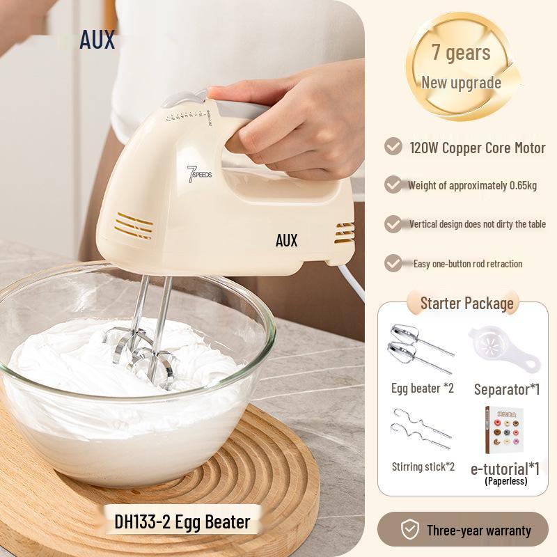 Compact Electric Handheld Egg Beater & Cream Whipper for Baking DH133-2