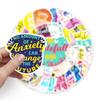 50 Cartoon Inspirational Slogan Stickers for Suitcases, Laptops, Cars, and Refrigerators