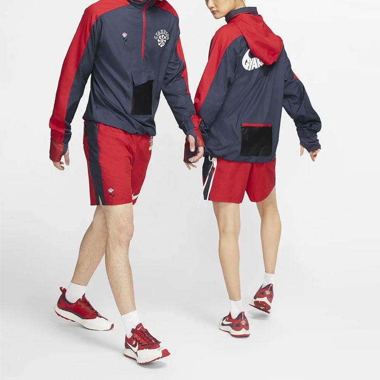 Nike x Gyakusou Undercover Collaboration Half-Zip Color-Block Hooded Jacket Men Outerwear Thunder-Blue CD7107-447