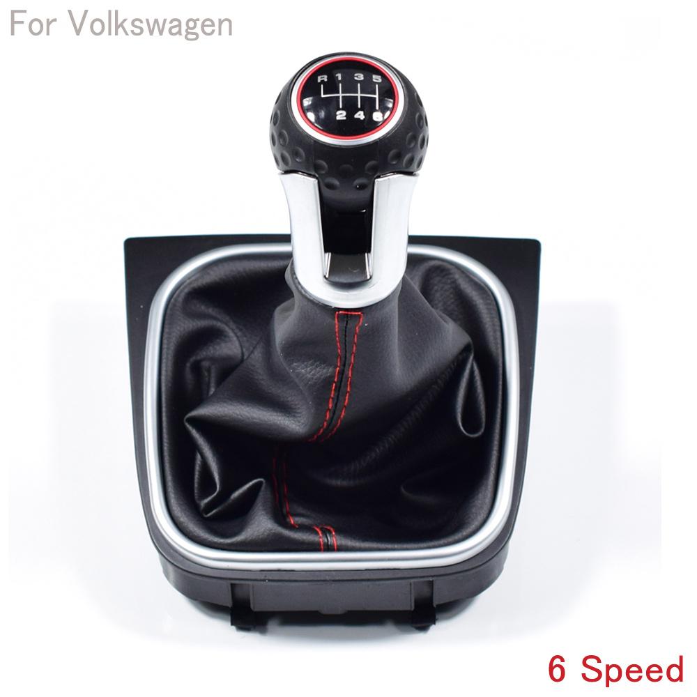 5 6 Speed Car Styling Manual Gear Shift Knob Lever Stick Pen For V-W Volkswagen Golf 5/6 MK5/6 Scirocco(2009) Octavia