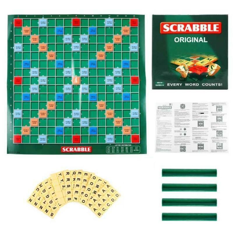 Unterhaltsames und fesselndes Scrabble-Brettspiel für Kinder und Erwachsene zur Erweiterung des Wortschatzes