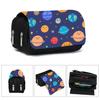 Pencil Case High Capacity Waterproof Double-layer Cartoon Flip Starry Sky Astronaut Pen Bag School