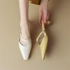 Fashion New 2025 Summer Women Shoes Mules Shoes for Women Simple Women Slippers Small Square Toe Slippers Ladies Shoes Zapatos De Mujer