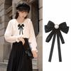 Pearl Black Ribbon Pin Beads Ribbon Badge Brooch Sweet Black Bow Necktie  Parties