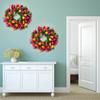 Flower Wreath Vibrant Color Handcrafted Silk Front Door Artificial Flower Wreath for Home Shops