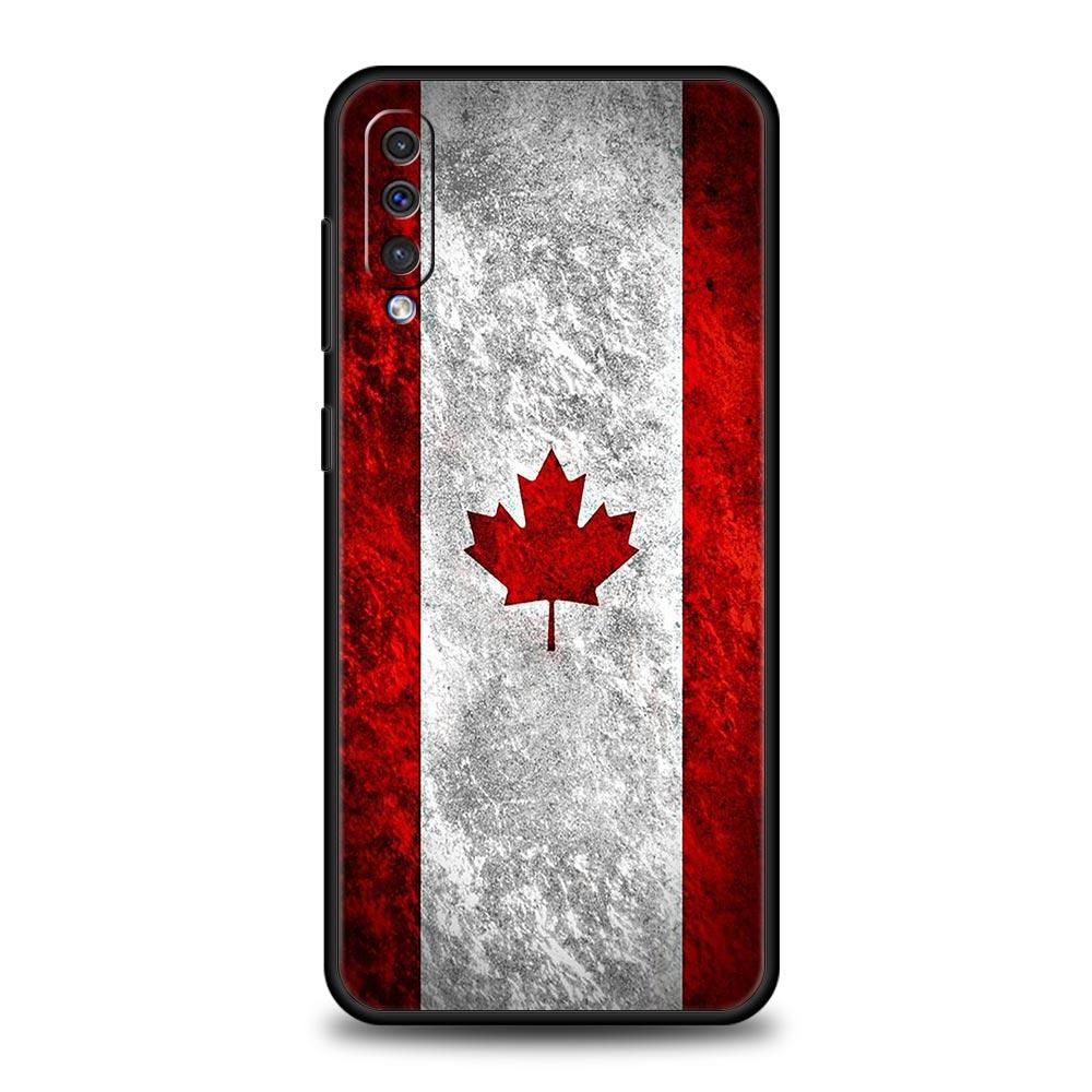 Javorový List Kanadská Vlajka láska Fotbal Pouzdro na Telefon Pro Samsung A12 A32 A50 A70 A20E A20S A10 A10S A22 A30 A40 A42 A52 5G A02S A04s Kryt
