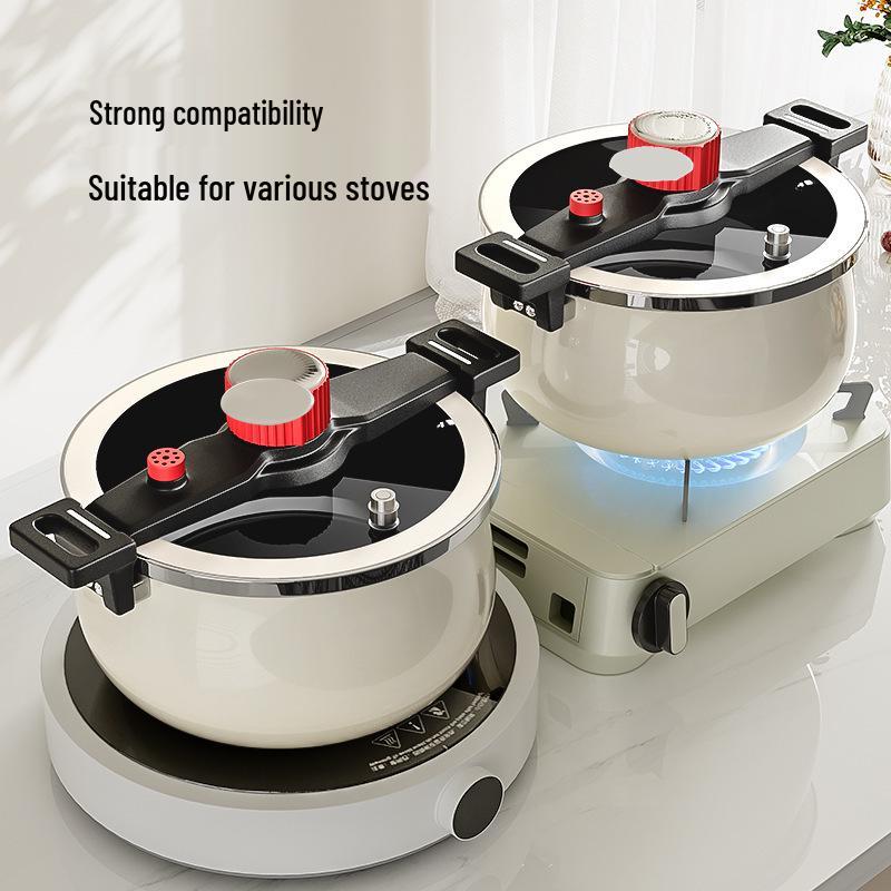 Pressure-Resistant Non-Stick Soup Pot for Gas & Induction Stoves, Safe & Explosion-Proof, Perfect for Soups & Stews.