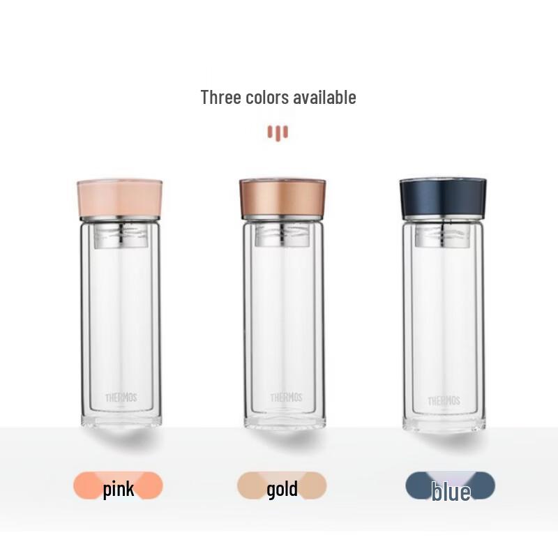 THERMOS Double-Layer Glass Tea Infuser Bottle 300ml