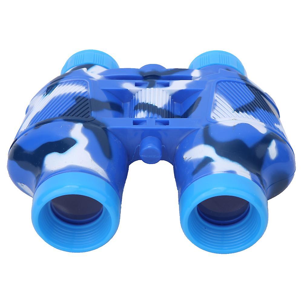 Toy Military Telescope Compass Set Plastic Binoculars Outdoor Toys for Children(Blue )