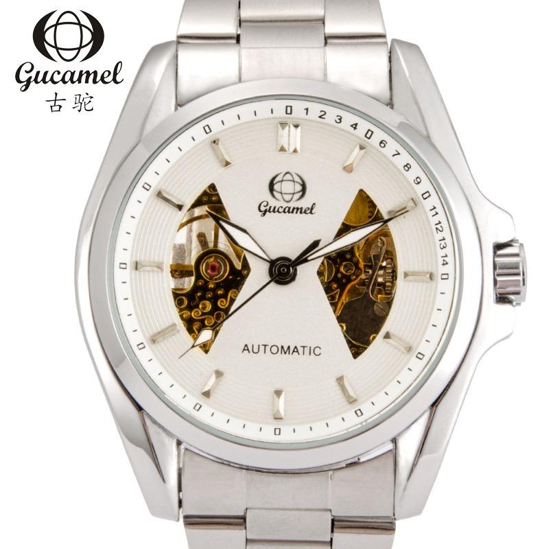 Fashion men's mechanical watch, through-the-bottom hollow automatic mechanical watch men's, men's mechanical watch
