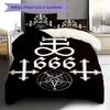 Satan Symbol Pattern Bedding,Quilt Set Quilt Cover Pillowcase Home Birthday Gift (1 * duvet cover + 2 * pillowcase, without core)