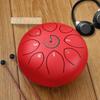 Raindrum Steel Tongue Drum, 8-Tone 6-Inch C Key Handpan Percussion Drum with Music Book and Mallets for Beginners, Meditation, Therapy, Concert, and