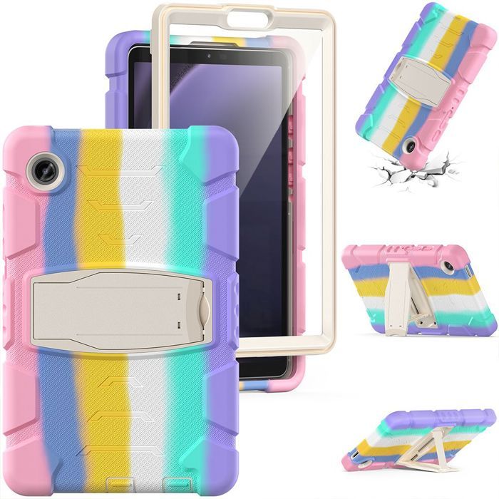 Coque de Protection - E.F.Connection - Samsung Galaxy Tab A9 - Antichoc - Multicolore - Support Rabattable