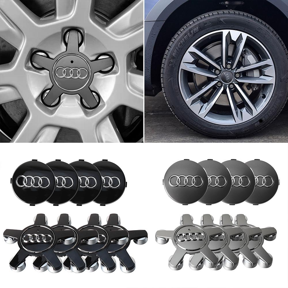 2026 4PCS Auto Styling Car Original Wheel Center Covers Hub Cap Tire Decoration Accessories For 22x Sline A6 C7 A4 B8 A3 8P 8V B6 B7 D2