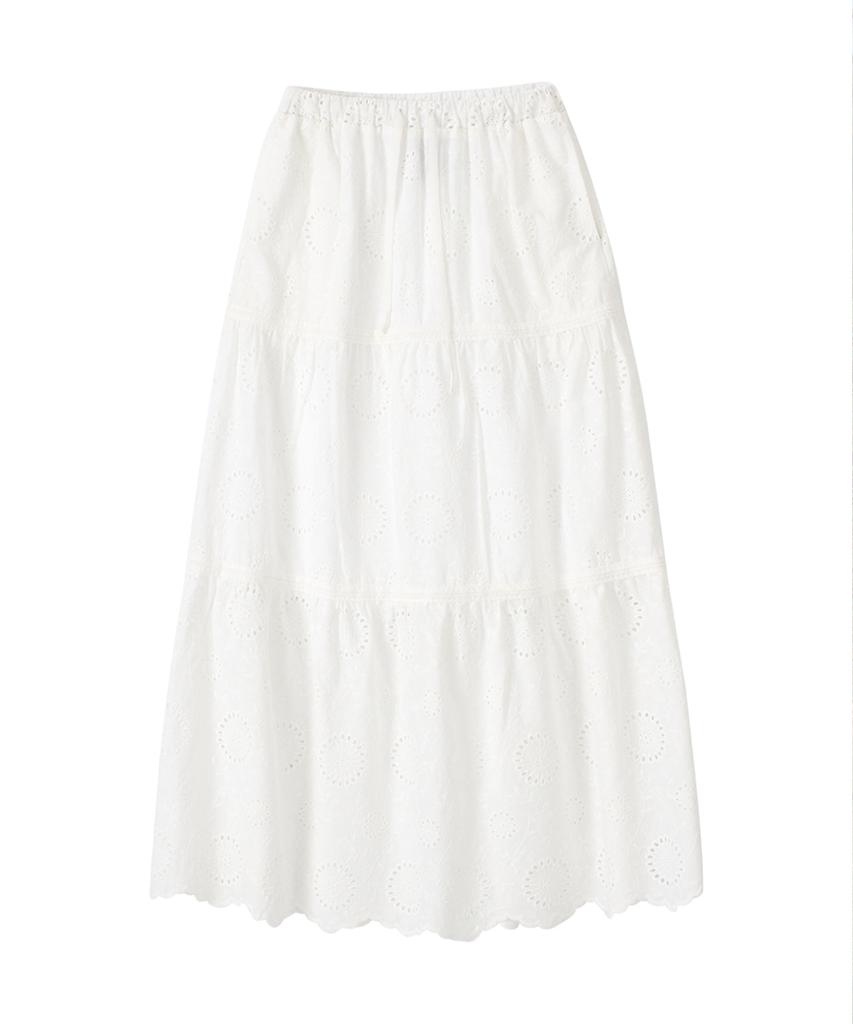 Salon De Yon Marine Grace Long Skirt_ White