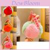 Adorable Plush Fruit Ball Keychain Soft And Cute Accessory For Backpacks And Bags