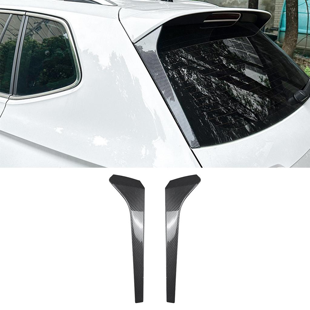 Hinterer Seitenspoiler Flügel Schutzaufkleber Abdeckung für Volkswagen Tiguan Rline MK2 2017+ Carbonfaser-Look / Glänzend schwarz