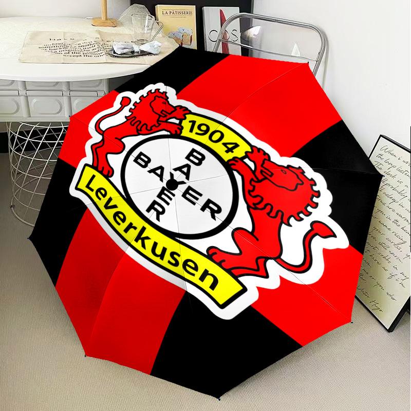 1PC Bayer Football Club Printed Umbrella Folding Umbrella, Automatic Umbrella 8-Frame for Travel, Camping Fan Gifts Christmas Gifts