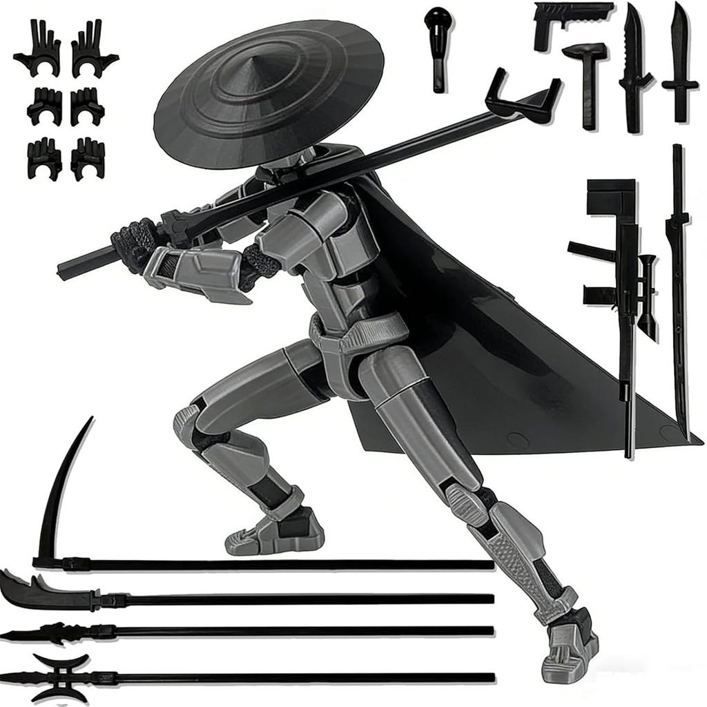 Multi-Joint Articulated Action Figure Collectible Model Arts Poseable Decorative Statue for Display