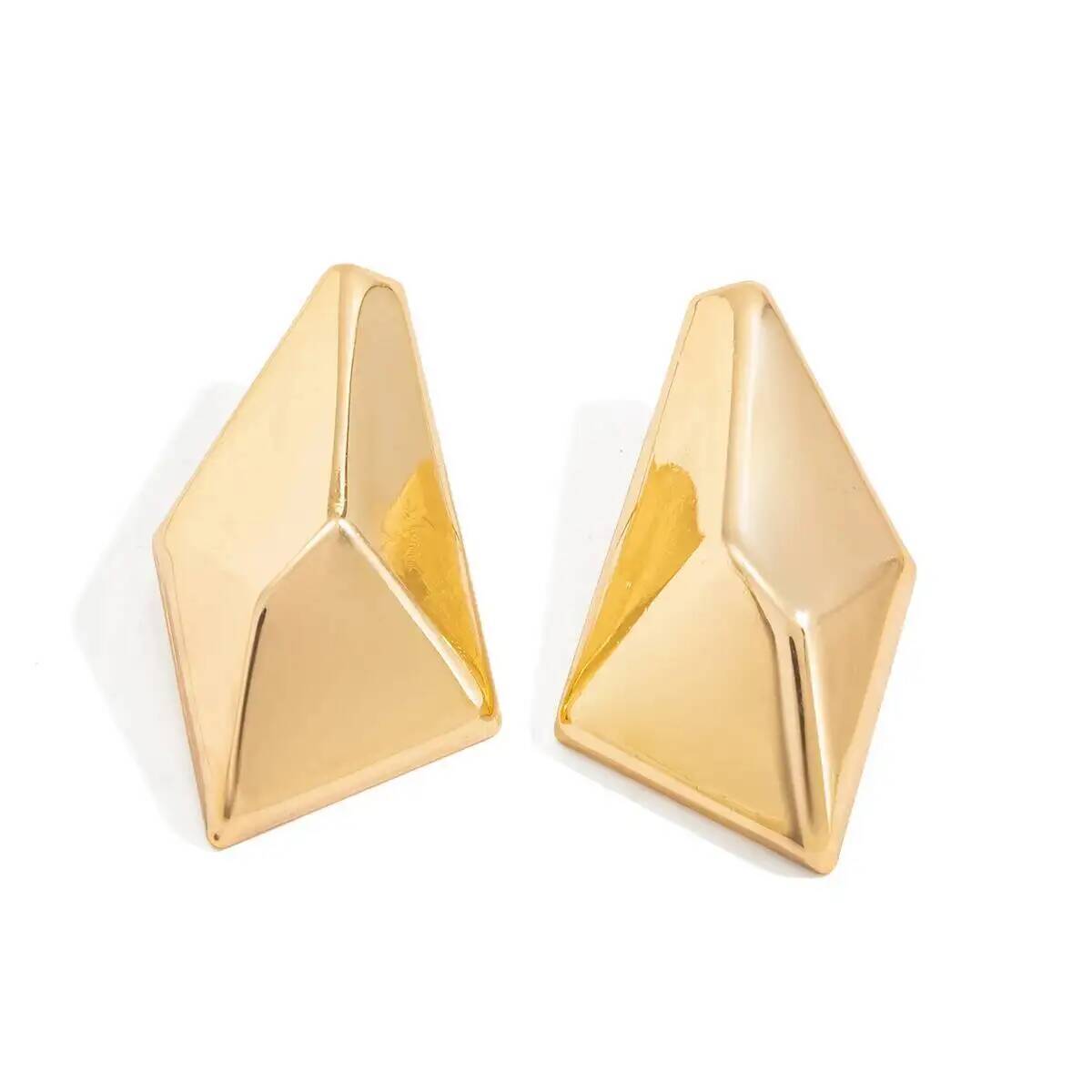 

Ingemark Simple Geometric Irregular Tapered Stud Earrings Women Trendy Gold Color Metal Piercing Earring Daily Jewelry Accessory