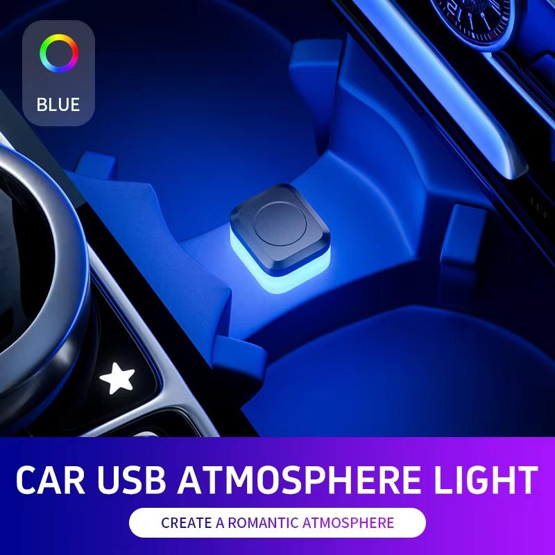 New Car USB Ambient Light Mini LED Decorative Atmosphere Lamps for Auto Interior Environment Light Auto Reading Lamp Plug Play