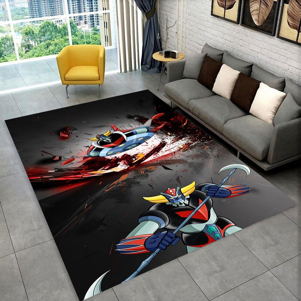 UFO Robot Grendizer Anime Cartoon Area Rug,Carpet for Home Living Room Bedroom Sofa Doormat Decor,kid Play Non-slip Floor Mat 3D