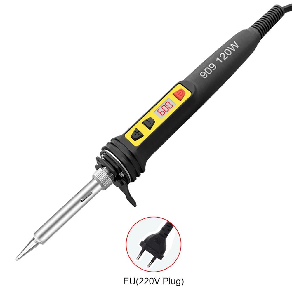 

Цифровой электрический паяльник 120 Вт/150 Вт Набор паяльных инструментов Двойная калибровка температуры 200-600°C 907S909 Инструмент для пайки